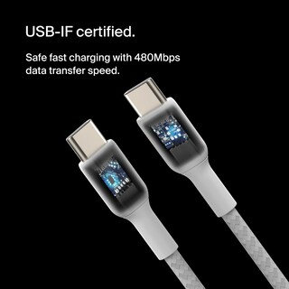 Foto 4 | Foto 4 | Cable Boostcharge Usb-c A Usb-c De Belkin Trenzado De 1 M Paquete De 2 - Venta Internacional.
