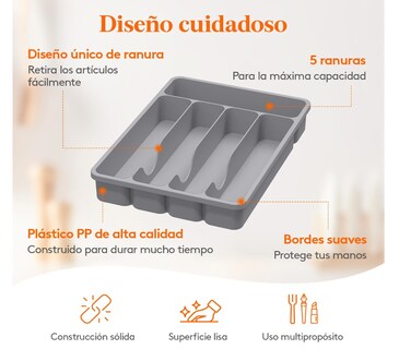 Foto 3 | Foto 3 | Xtellar Organizador De Cubiertos Bandeja Cubiertos Cajon Cubertero Para Cajón Para Menaje