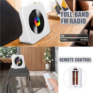 Foto 6 | Foto 6 | Reproductor De Cd Gueray Portátil De Escritorio Bluetooth Con Altavoz Hifi - Venta Internacional.