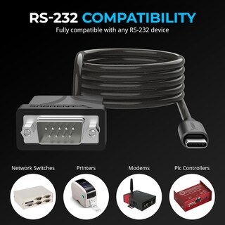 Foto 6 | Foto 6 | Cable Adaptador Serie Usb-c A Db9 Sabrent Usb 2.0 De 1 8 M - Venta Internacional.