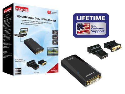 Foto 1 | Foto 1 | Adaptador Gráfico De Vídeo Diamond Multimedia Bvu165lt Vga/dvi/hdmi - Venta Internacional.