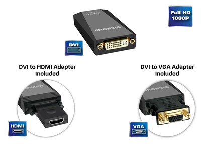 Foto 4 | Foto 4 | Adaptador Gráfico De Vídeo Diamond Multimedia Bvu165lt Vga/dvi/hdmi - Venta Internacional.