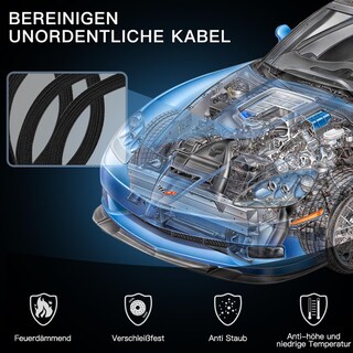 Foto 3 | Foto 3 | Funda Para Cables Agptek Cable De Gestión De Cables De 3 05 M Negro - Venta Internacional.