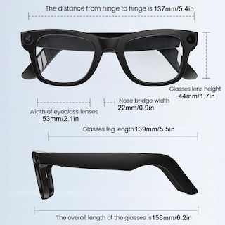 Foto 3 | Foto 3 | Gafas Inteligentes Ai Amzish Cámara Hd De 8 Mp Bluetooth - Venta Internacional.