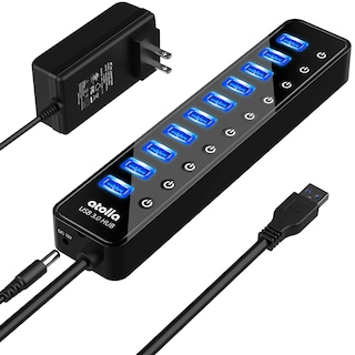 Foto 1 | Foto 1 | Hub Usb 3.0 Atolla De 10 Puertos Con Conmutadores Individuales Y Adaptador - Venta Internacional.
