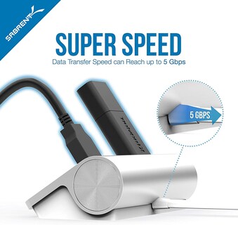 Foto 6 | Foto 6 | Hub Usb Sabrent Premium De Aluminio De 3 Puertos Con Lector De Tarjetas - Venta Internacional.