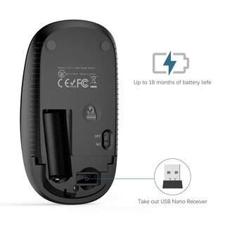 Foto 5 | Foto 5 | Ratón Inalámbrico Vssoplor 2.4g Slim Portable Para Pc Negro/azul - Venta Internacional.
