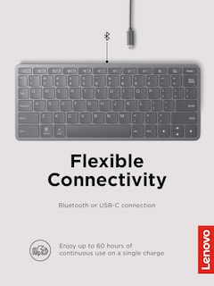 Foto 3 | Foto 3 | Teclado Bluetooth Inalámbrico Lenovo Para Varios Dispositivos Delgado Gris Hierro - Venta Internacional.