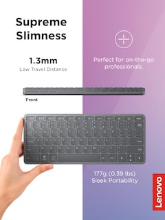 Foto 4 | Foto 4 | Teclado Bluetooth Inalámbrico Lenovo Para Varios Dispositivos Delgado Gris Hierro - Venta Internacional.