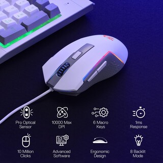Foto 3 | Foto 3 | Combo De Teclado Y Ratón Para Juegos Redragon S151 K525 Rgb - Venta Internacional.