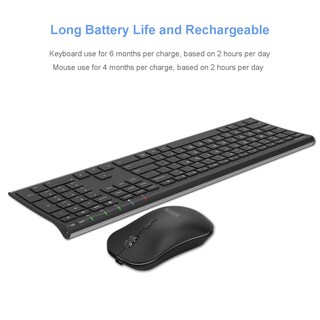 Foto 5 | Foto 5 | Combo De Teclado Y Ratón Arteck 2.4g Inalámbrico Recargable - Venta Internacional.