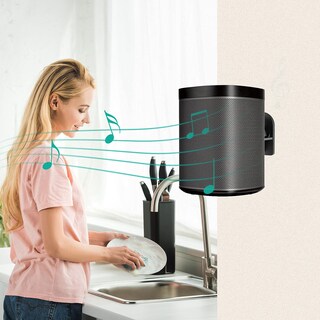 Foto 2 | Foto 2 | Soportes De Pared Para Altavoces Wali Swm602 5 Unidades Capacidad Para 3 5 Kg Color Negro - Venta Internacional.