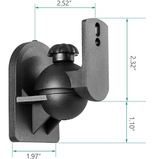 Foto 3 | Foto 3 | Soportes De Pared Para Altavoces Wali Swm602 5 Unidades Capacidad Para 3 5 Kg Color Negro - Venta Internacional.