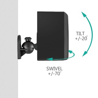 Foto 4 | Foto 4 | Soportes De Pared Para Altavoces Wali Swm602 5 Unidades Capacidad Para 3 5 Kg Color Negro - Venta Internacional.