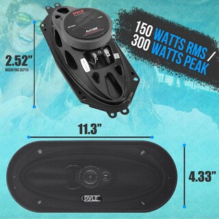 Foto 2 | Foto 2 | Altavoces Estéreo Para Coche Pyle Pl410bk 300 W 4 X 10 Triaxiales (par) - Venta Internacional.
