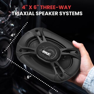 Foto 2 | Foto 2 | Altavoces Estéreo Para Coche Pyle Pl4163bk 300 W 4 X 6 Triaxiales (par) - Venta Internacional.