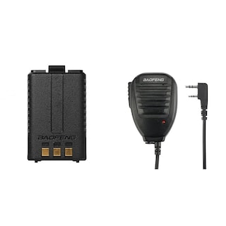 Foto 1 | Foto 1 | Batería De Radio Baofeng Uv-5r De 1800 Mah Y Micrófono De Altavoz Bf-s112 - Venta Internacional.