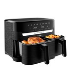 T-fal Freidora De Aire Dual Capacidad Total De 8.3 L Doble Cesta Controles Digitales 8 Programas Ey905n50