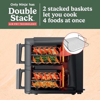 Foto 2 | Foto 2 | Ninja Freidora De Aire Doublestack Xl De 2 Cestas Capacidad De 9.45 L Cocina Hasta 4 Alimentos A La Vez Incluye 6 Modos De C