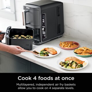 Foto 4 | Foto 4 | Ninja Freidora De Aire Doublestack Xl De 2 Cestas Capacidad De 9.45 L Cocina Hasta 4 Alimentos A La Vez Incluye 6 Modos De C