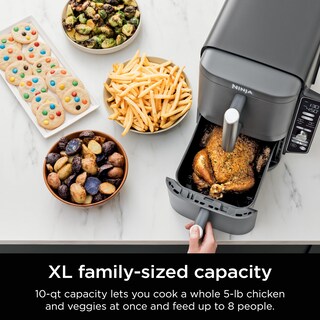 Foto 5 | Foto 5 | Ninja Freidora De Aire Doublestack Xl De 2 Cestas Capacidad De 9.45 L Cocina Hasta 4 Alimentos A La Vez Incluye 6 Modos De C