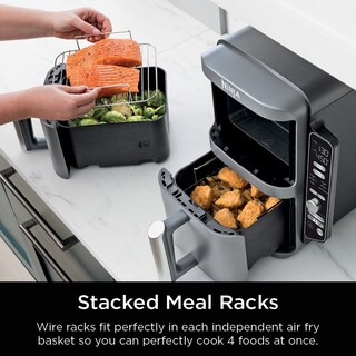 Foto 6 | Foto 6 | Ninja Freidora De Aire Doublestack Xl De 2 Cestas Capacidad De 9.45 L Cocina Hasta 4 Alimentos A La Vez Incluye 6 Modos De C