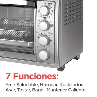 Foto 4 | Foto 4 | Black+decker Horno Eléctrico Freidora De Aire 3 En 1 Rostiza Y Fríe Con Aire 7 Funciones To4315ss-la