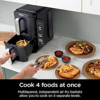 Foto 4 | Foto 4 | Ninja Doublestack - Freidora De Aire De 2 Cestas Tecnología Doublestack Cocina 4 Alimentos A La Vez 7.6 Litros 6 En 1 Freír