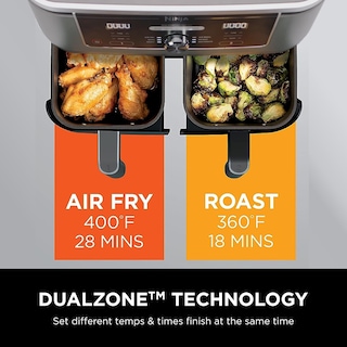 Foto 5 | Foto 5 | Ninja Freidora De Aire Foodi 10 Qt 6 En 1 Dualzone Xl Con 2 Cestas Independientes Para Freír Match Cook Y Smart Finish Par