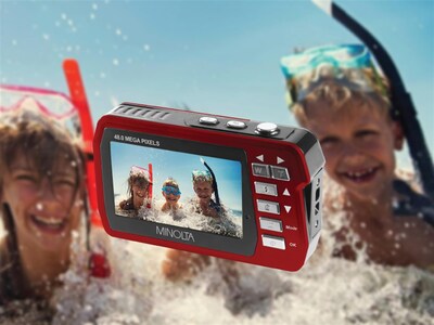 Foto 5 | Foto 5 | Minolta Mn40wp - Cámara Digital Impermeable De 48 Mp Doble Visualización Lcd Vídeo Qhd De 2.7k Zoom Digital De 16x Antivibra