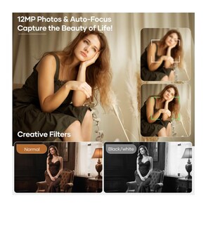 Foto 3 | Foto 3 | Mini Cámara Digital Clásico Portátil Retro De Doble Lente Estilo Réflex Con Tarjeta De 16 Gb Fotos De 12 Mp Enfoque Automátic