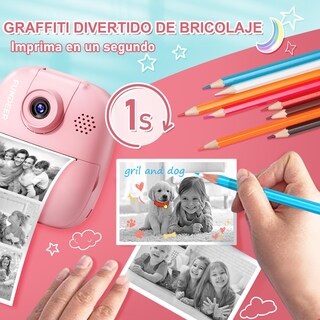 Foto 6 | Foto 6 | Fundeer Cámara Digital Para Niños Mini Cámara Para Niños Cámara Infantil Con Tarjeta Sd De 32 Gb Y 5 Rollos De Papel Térmico,p