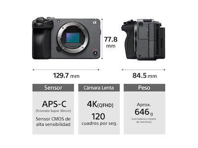 Foto 6 | Foto 6 | Sony Alpha Cámara Cinema Line Aps-c Fx30 (versión Oficial Con Garantía Local)