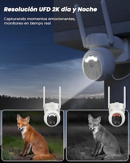 Foto 5 | Foto 5 | Reobiux 4g Lte Camara De Seguridad Exterior 4mp Sin Wifi Cámaras De Seguridad Con Panel Solar Zoom 10x Pir Detección Visión