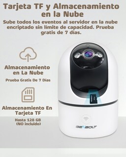 Foto 6 | Foto 6 | Genbolt Cámara De Seguridad Wifi Para Interiores  Vigilancia Doméstica Cctv Con Detección De Humanoides  Cámara De Paseo Automát