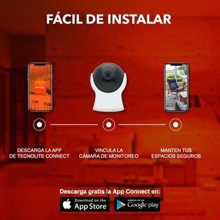 Foto 5 | Foto 5 | Tecnolite Connect - Cámara De Monitoreo Inteligente Wifi Interiores Altavoz Y Micrófono Visión Nocturna Compatible Con App Mó