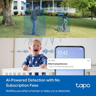 Foto 5 | Foto 5 | Tapo - Cámara De Seguridad Para Interiores Y Exteriores 2k De 3 Megapíxeles Detección De Gritos Y Movimiento Gratuitos Panorá