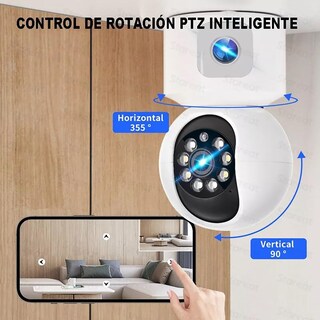 Foto 3 | Foto 3 | Starcat Cámara De Seguridad Hd De 4 Mp Con Visión Nocturna Seguimiento Automático Voz Y Vigilancia De 360°soporta Wifi Y Bluet