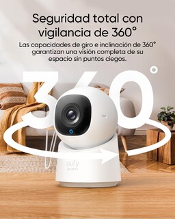Foto 3 | Foto 3 | Eufy Security Indoor Cam C210 Cámara De Seguridad Interior 1080p Wi‑fi Pan & Tilt 360°  Ia Detección Humana/movimiento  Ideal Pa