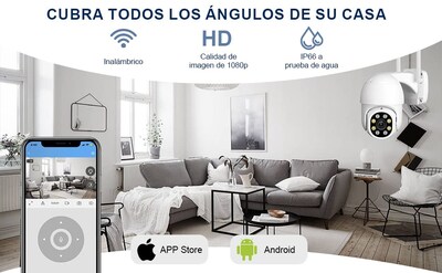 Foto 6 | Foto 6 | Cámara De Seguridad Hd 1080p cámara De Seguridad Wifi Exteriores/ Interior audio Bidireccional ip66 A Prueba De Agua visión Noct
