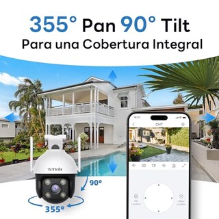 Foto 2 | Foto 2 | Tenda Rh7 Cámara De Seguridad Para Exteriores Cámara Wifi De 4 Mp Cobertura Visual De 360 ° Visión Nocturna De Color Modo Pa