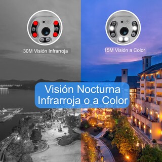 Foto 3 | Foto 3 | Zinker Camara Seguridad Exterior Wifi 8mp 4k 3840 X 2160 Ptz Autoseguimiento Visión Nocturna A Color Wifi App Icsee 8mp