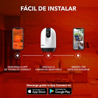 Foto 6 | Foto 6 | Tecnolite Connect - Cámara De Monitoreo 360° Inteligente Wifi Interiores Altavoz Y Micrófono Visión Nocturna Cámara Fullhd Co