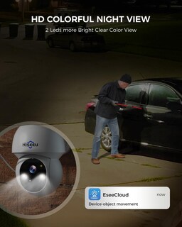 Foto 6 | Foto 6 | Hiseeu - Cámara De Seguridad Con Panel Solar Para Exteriores Wifi De 2.4 G Y 5 G Visión Nocturna A Color Visión De 360° Pano