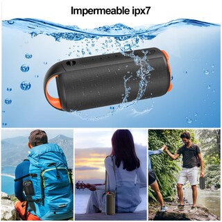 Foto 3 | Foto 3 | Bocina Bluetooth Altavoz Portátil Impermeable Ipx6 Mini Bocina De Rgb Sonido Estéreo Tws Batería De 5200 Mah Larga Reproducc
