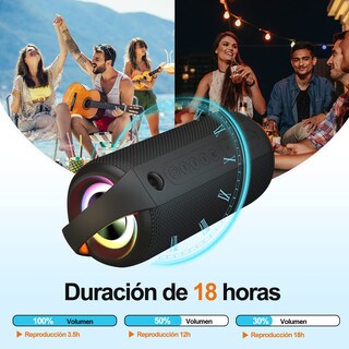 Foto 6 | Foto 6 | Bocina Bluetooth Altavoz Portátil Impermeable Ipx6 Mini Bocina De Rgb Sonido Estéreo Tws Batería De 5200 Mah Larga Reproducc