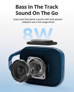 Foto 3 | Foto 3 | Tronsmart Bocina Bluetooth Mirtune H1 8w Altavoz Inalámbrico Portátil Con Sonido Estéreo Ipx7 Tws Emparejamineto Estéreo. (azu