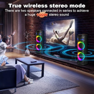 Foto 5 | Foto 5 | Airamp Bocina Bluetooth Grande 81 Cm Gran Bocina Con Microfono Inalámbrico 4200mah 50w Para Fiesta Bafle Amplificado Profesional