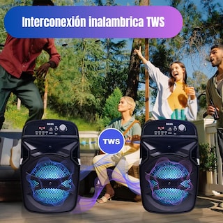 Foto 6 | Foto 6 | Link Bits Va626tp Bocina Bluetooth 6.5 Pulgadas Recargable Altavoces Speaker Control Y Micrófono Bafle Karaoke Para Fiesta Con