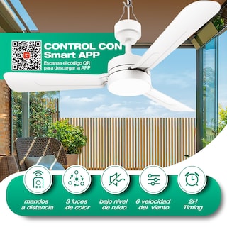 Foto 2 | Foto 2 | Ventilador De Techo Con Gancho ventilador De Techo 40w 5m Cable De Luz diámetro 36in/90cm.con Mando A Distancia  Adecuado Para L